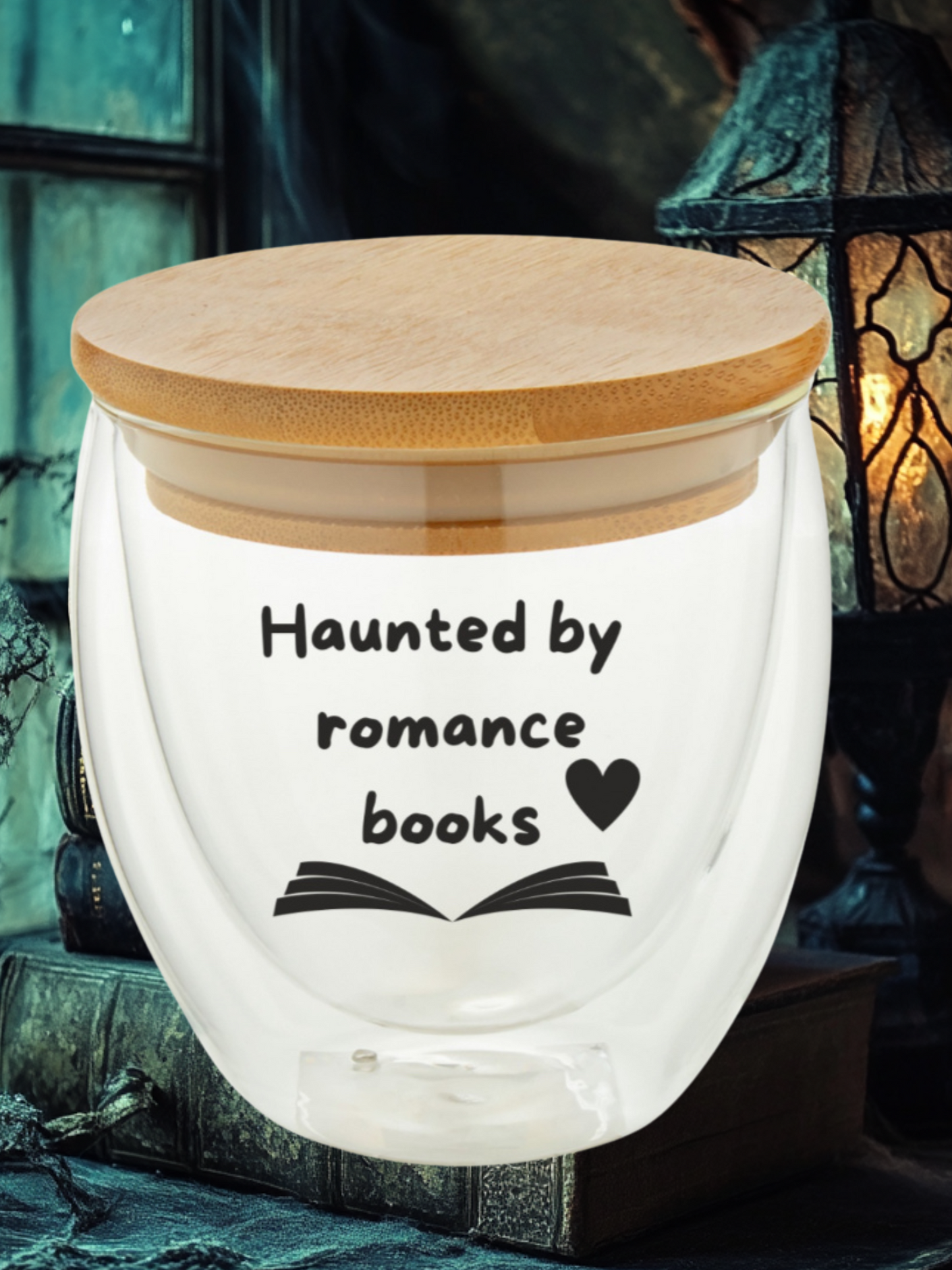 Pahar termo "Haunted by romance books"