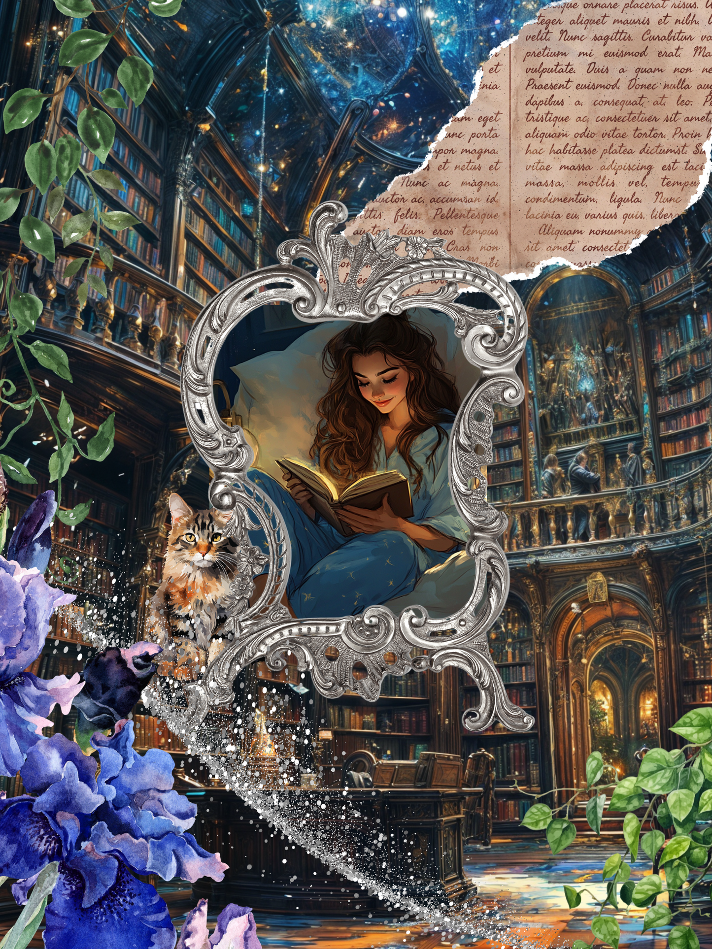 Print "Bookish dream" 30x40 cm